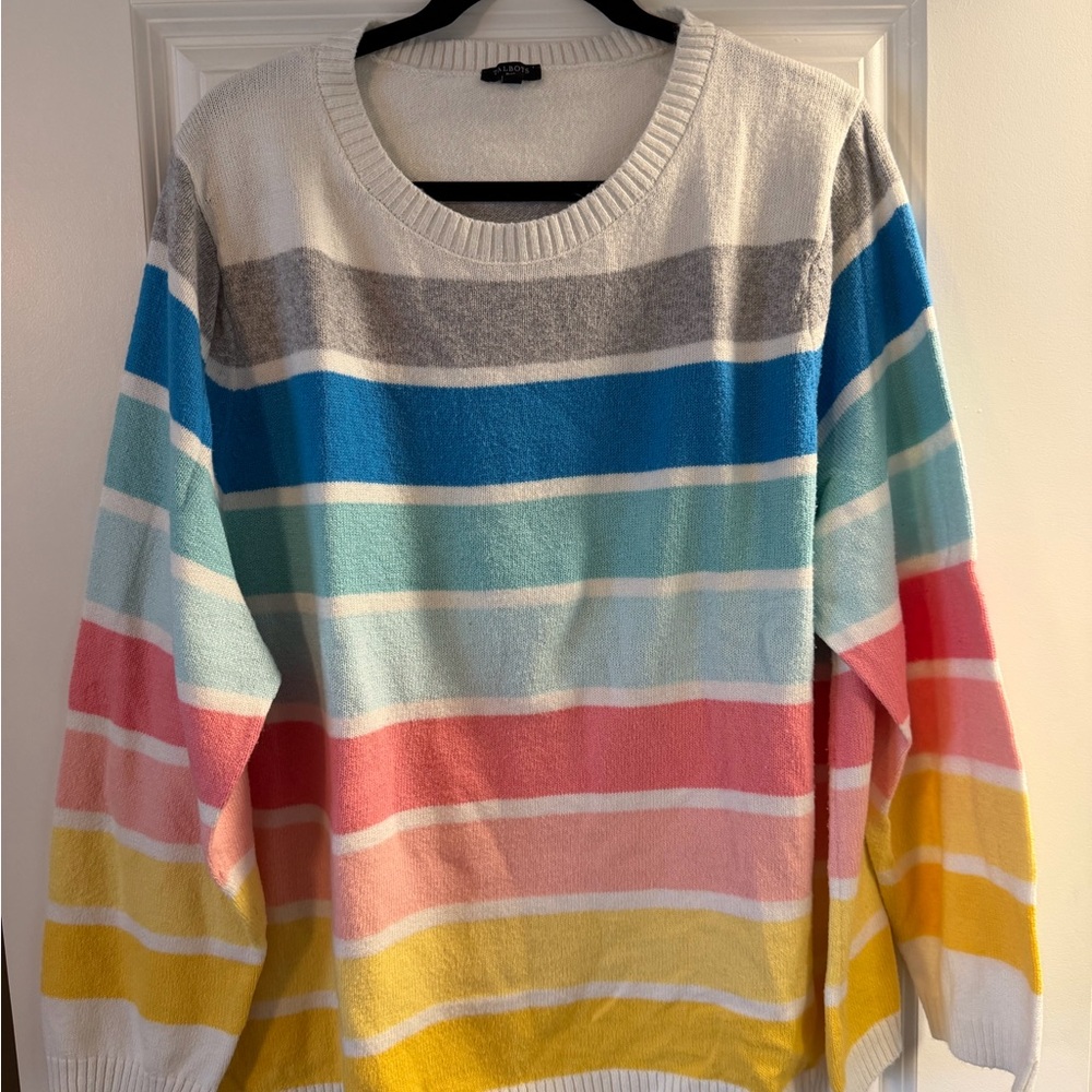 Multicolor Striped Women's Talbots Sweater 3x